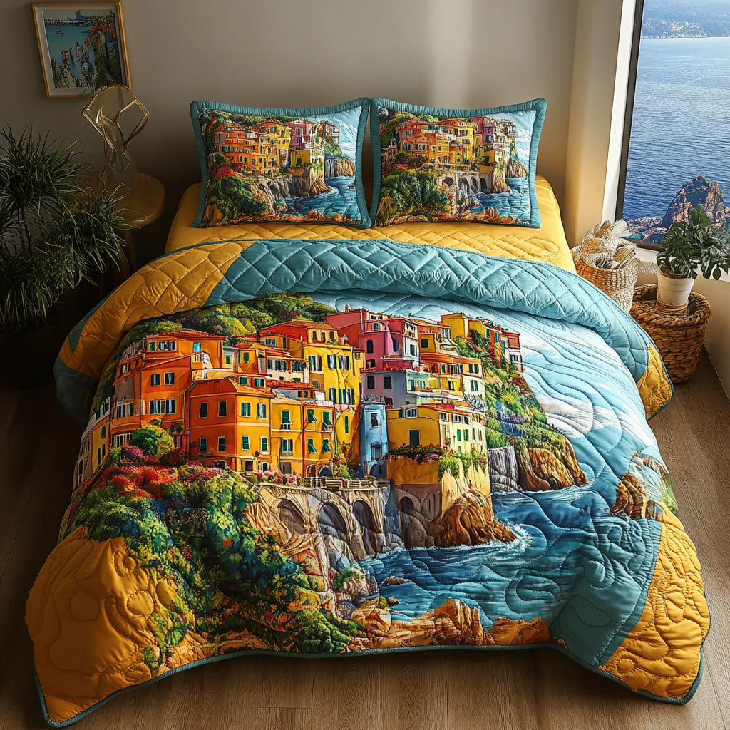 Italian Escape 3-Piece Quilted Bedding Set NCU0DV529
