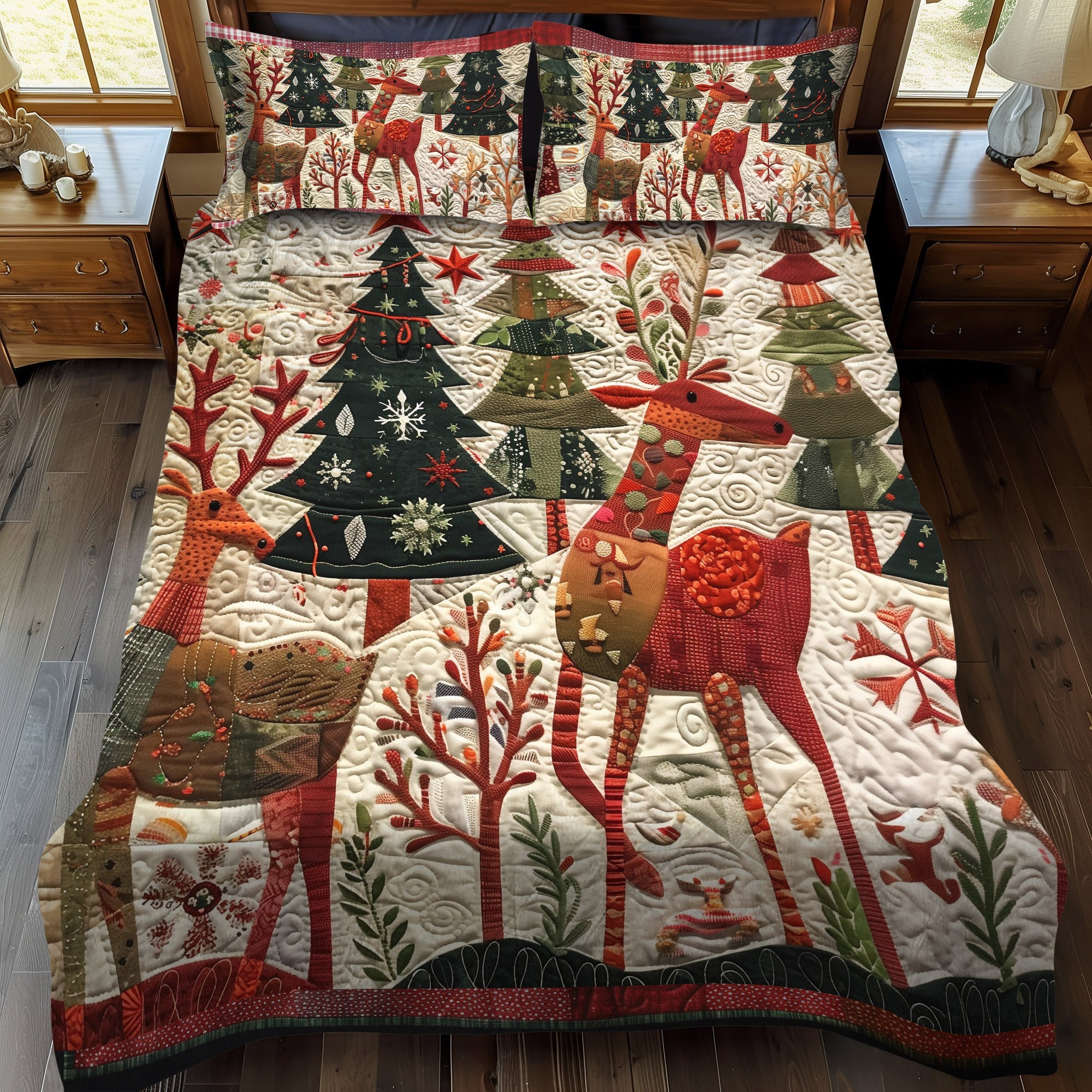 Jingle Bell Joy Quilted Bedding Set NCU0DV1628