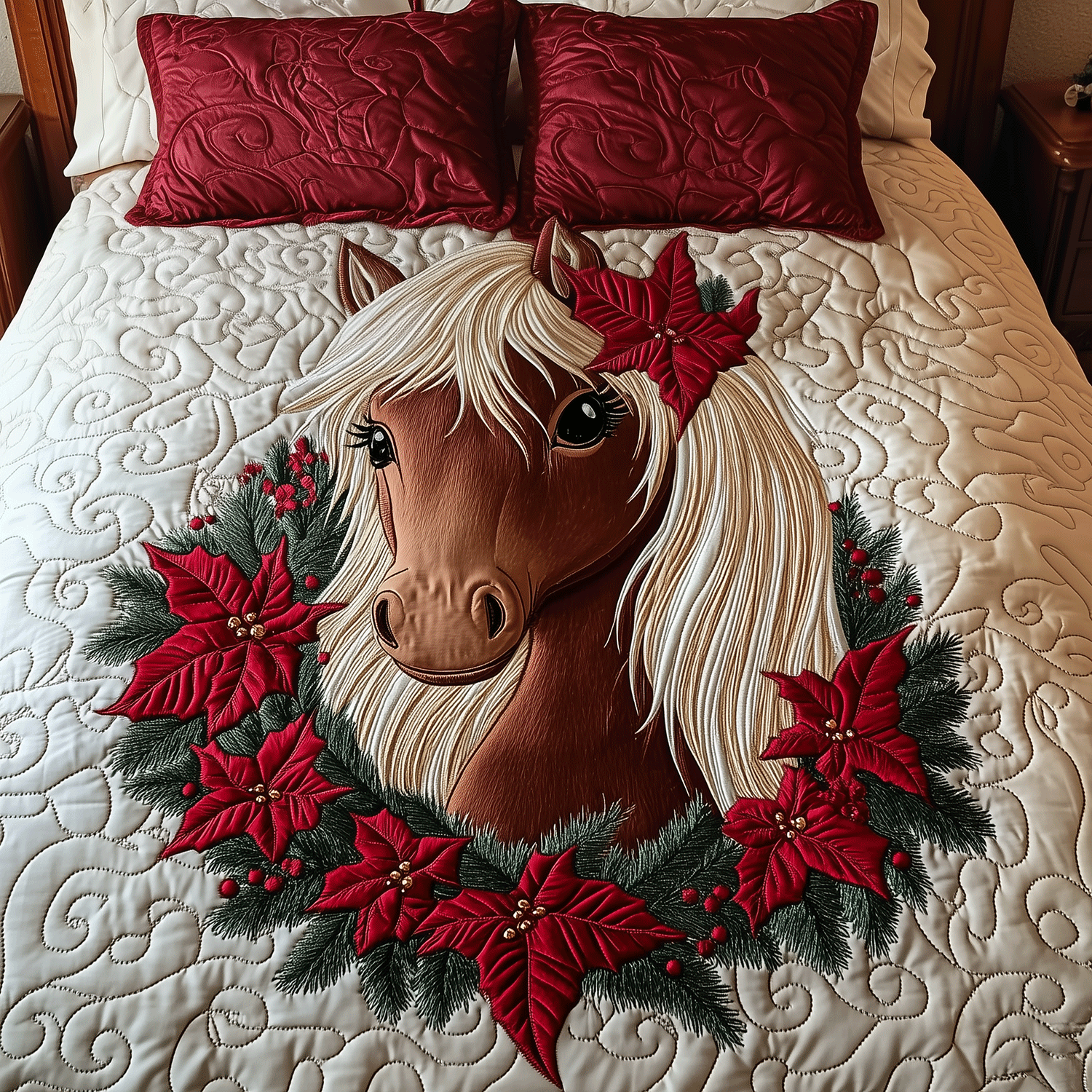 Jolly Pony 3-Piece Quilted Bedding Set NCU0TH2203