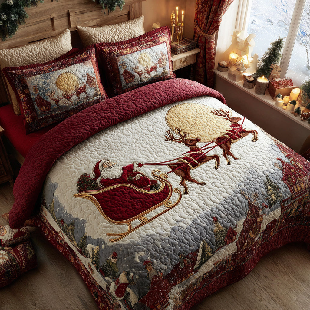 Jolly Santa Quilted Bedding Set NCU0DV1132
