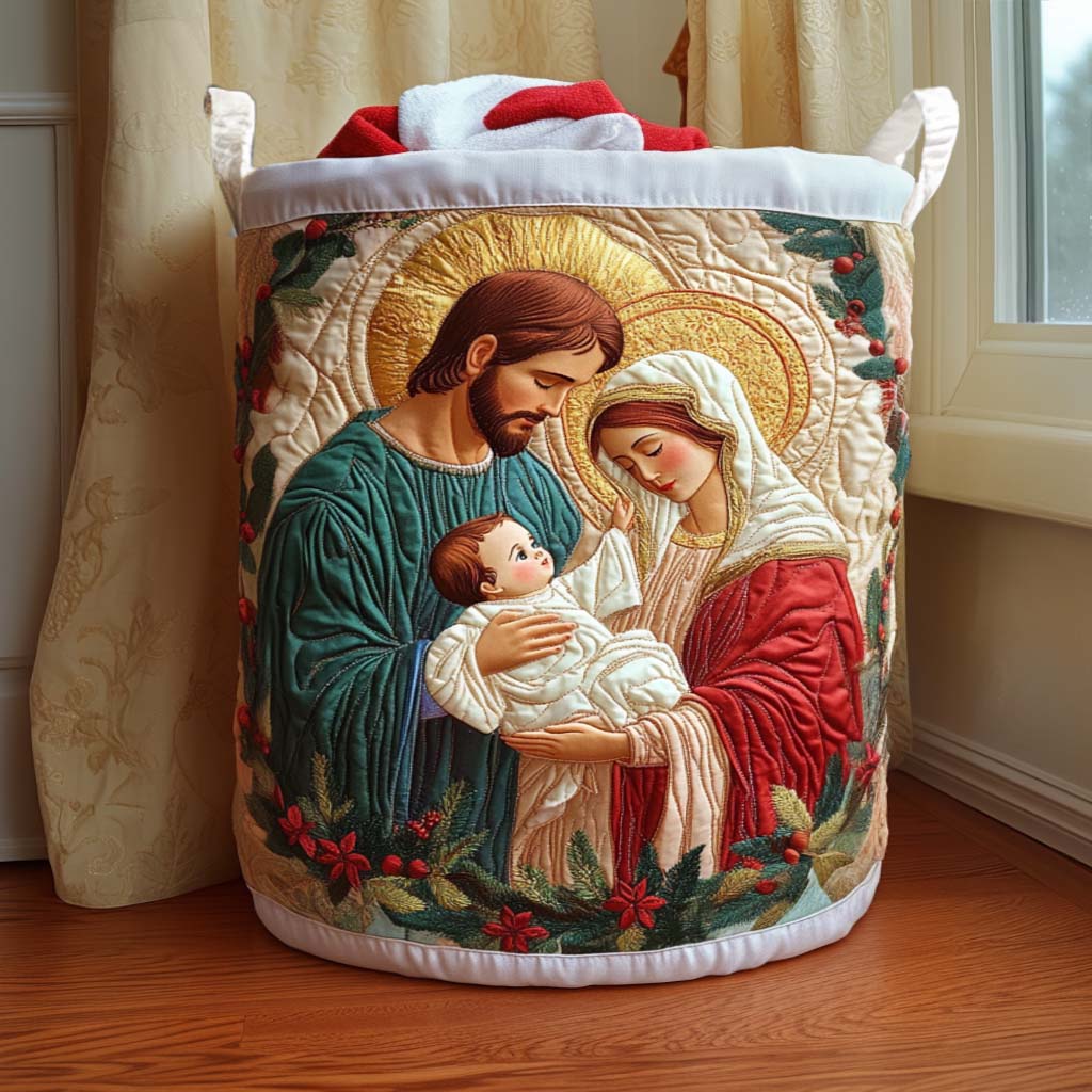 Joyful Birth Quilted Laundry Basket NCU0NNT1624