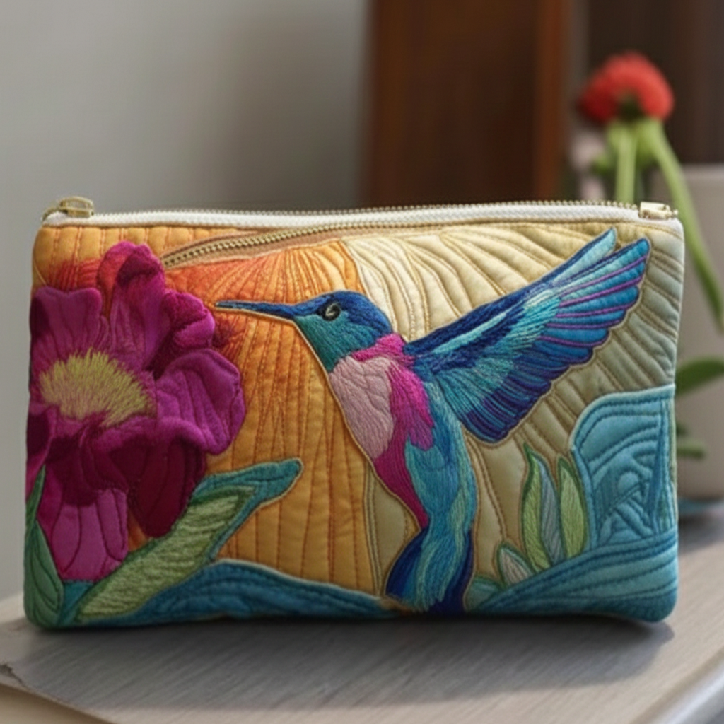 Joyful Flight Quilted Zipper Pouch NCU0NNT2180