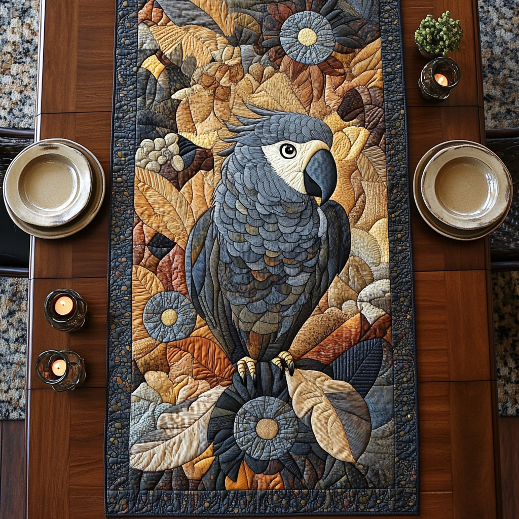 Jungle Whispers Quilted Table Runner NCU0DV105
