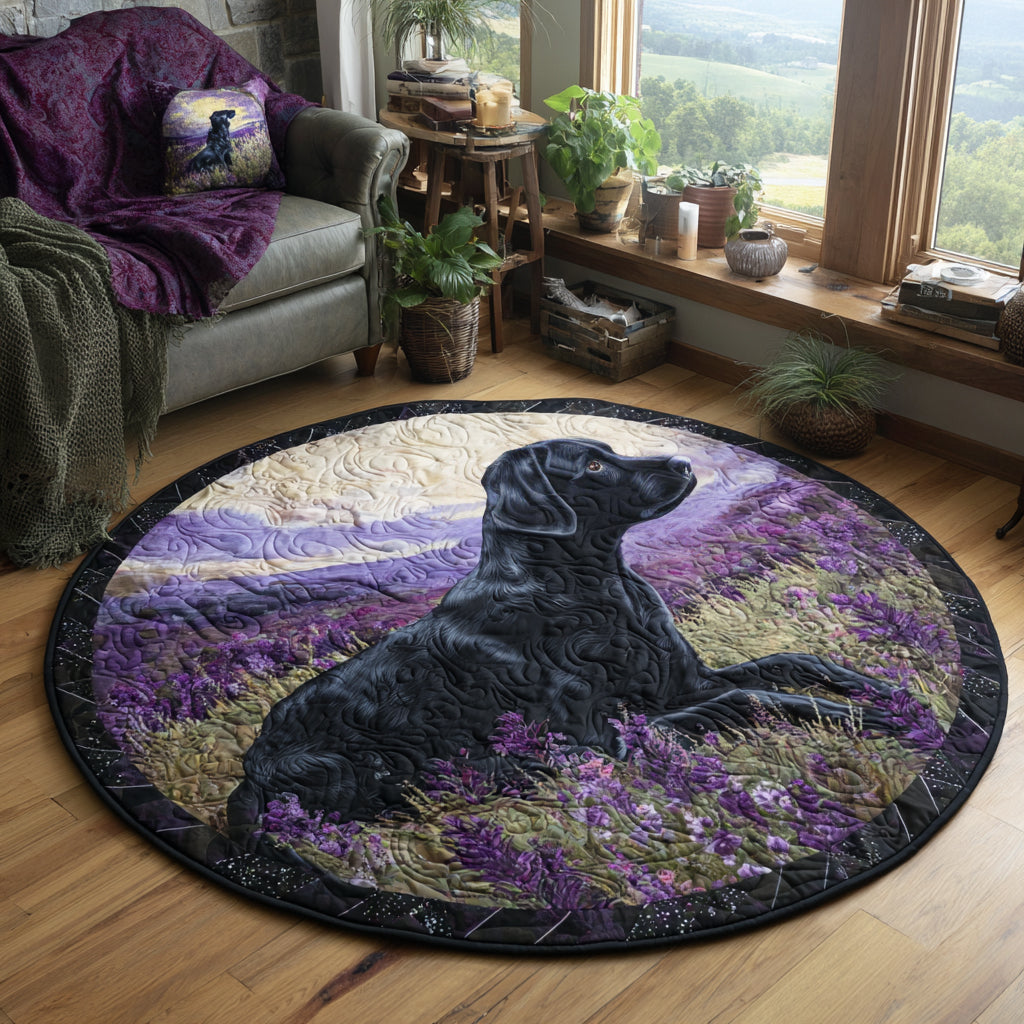 Lakeside Lab Quilted Round Mat NCU0DV1203