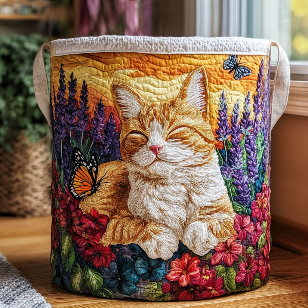 Lavender Afternoon Quilted Laundry Basket NCU0PTT2701