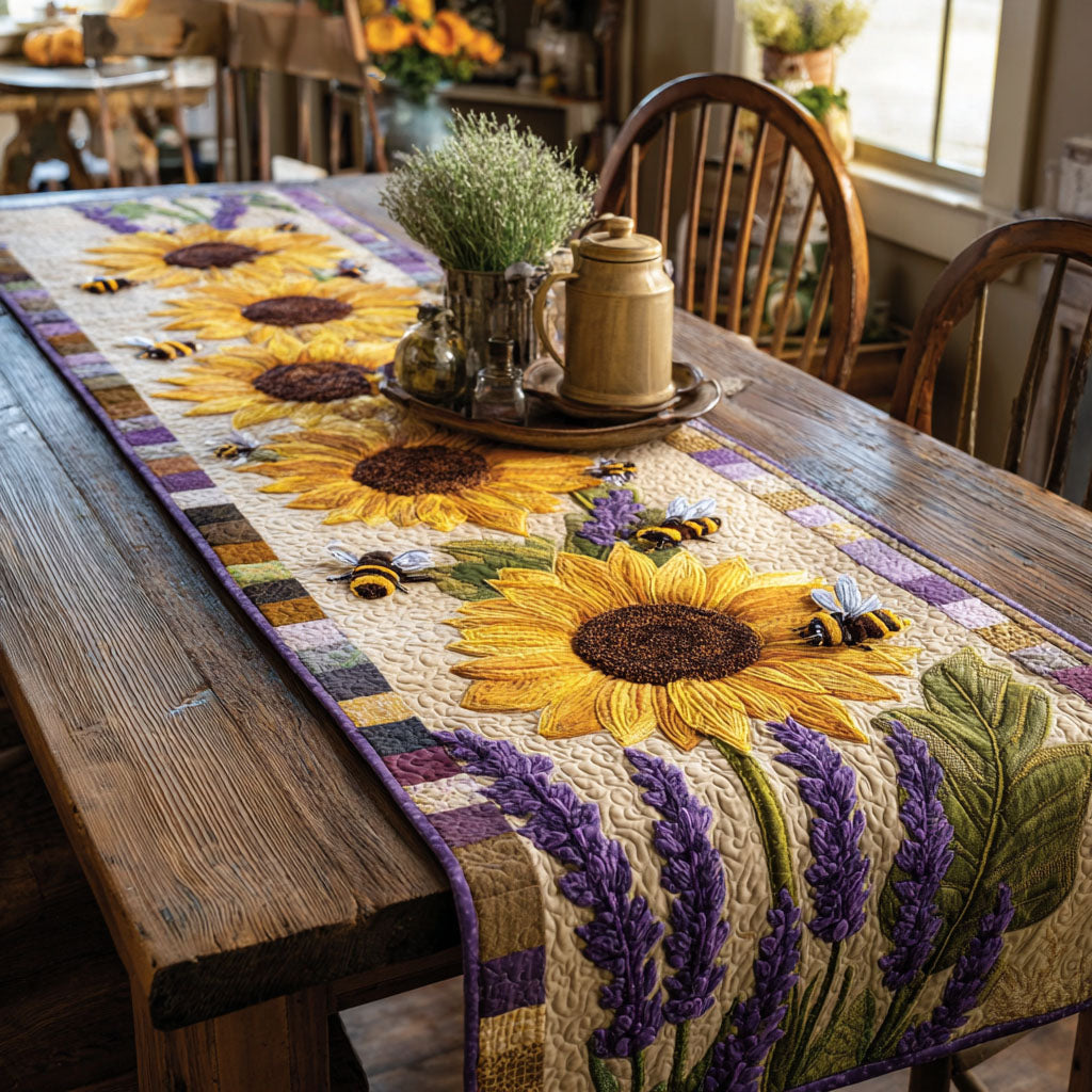 Lavender Sun Quilted Table Runner NCU0NTV252