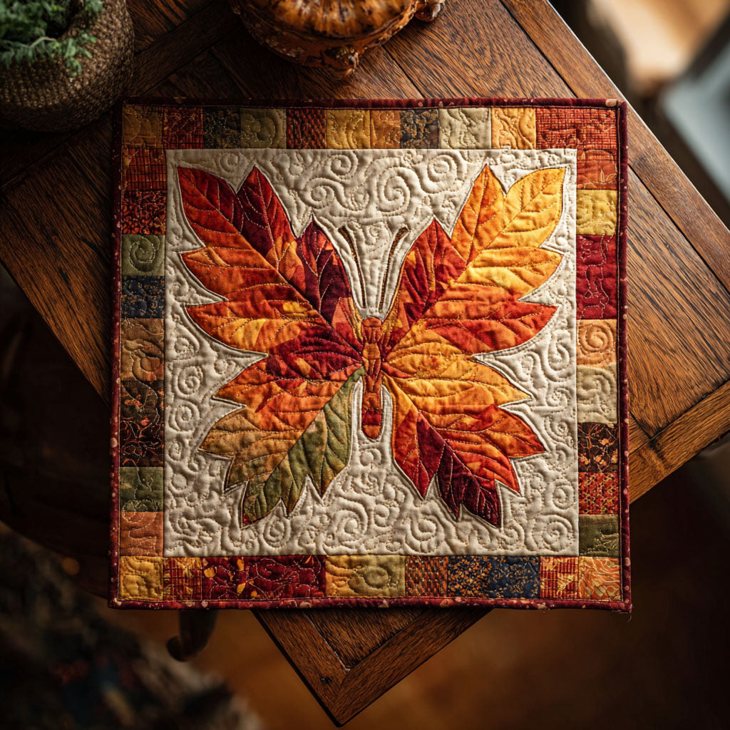 Leaf Wings Quilted Table Topper NCU0NTV274
