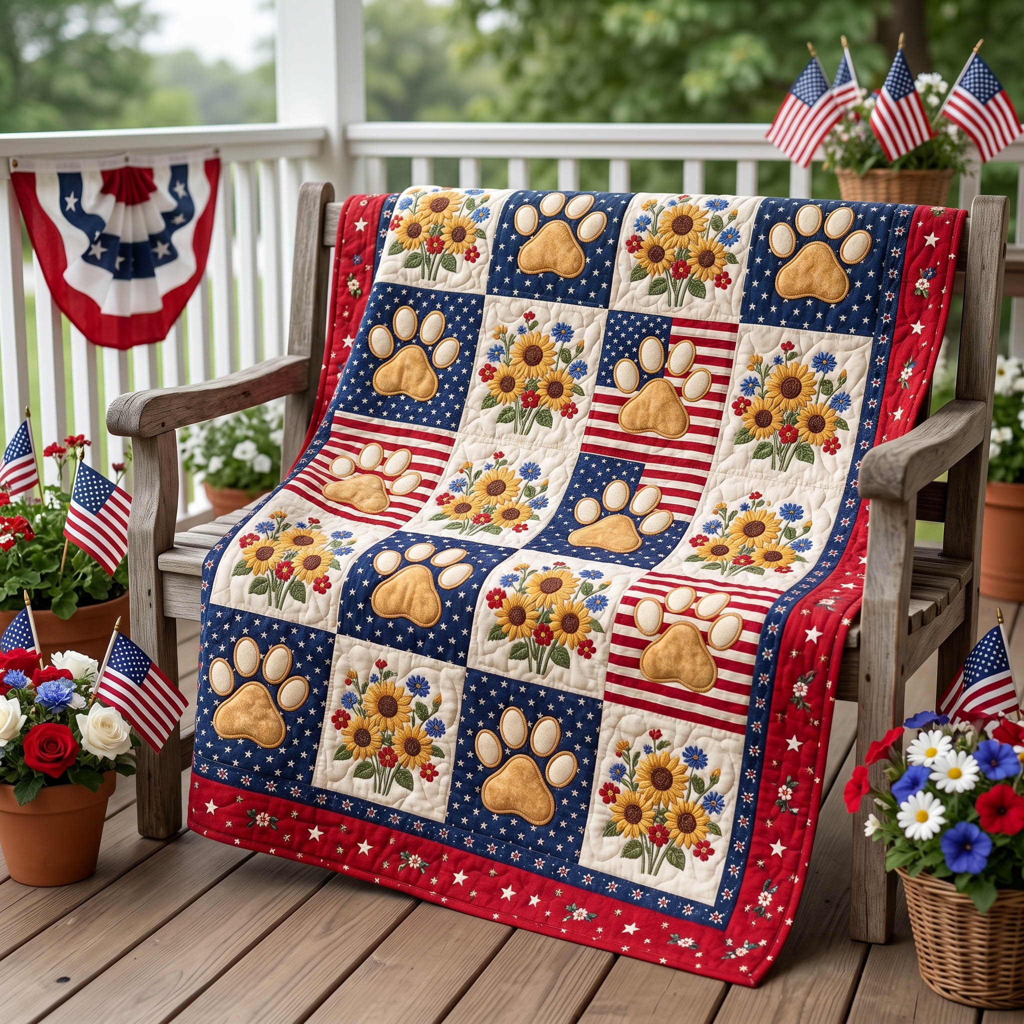 Liberty Tails Quilted Blanket NCU0NTD1945