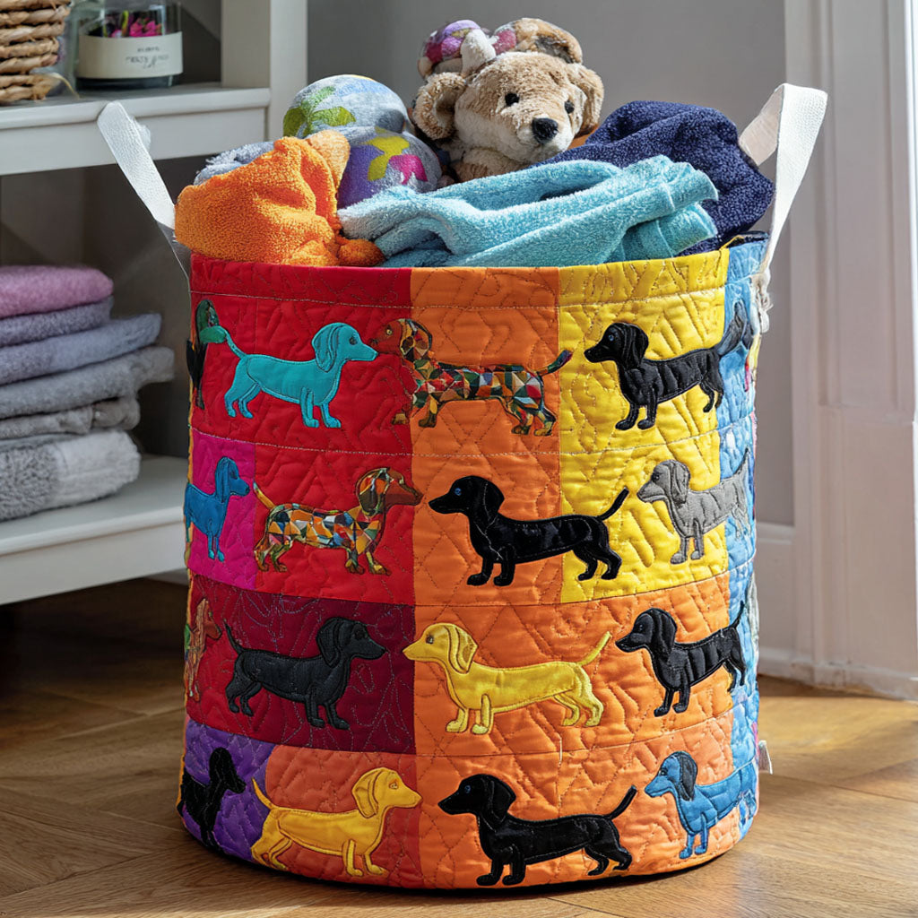 Little Paws Delight Quilted Laundry Basket NCU0PTT1237