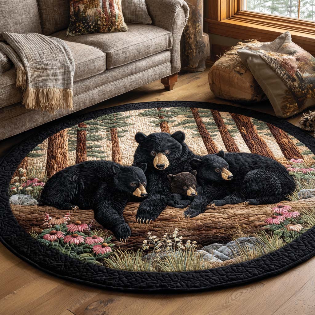 Log Rest Quilted Round Mat NCU0NNT2098