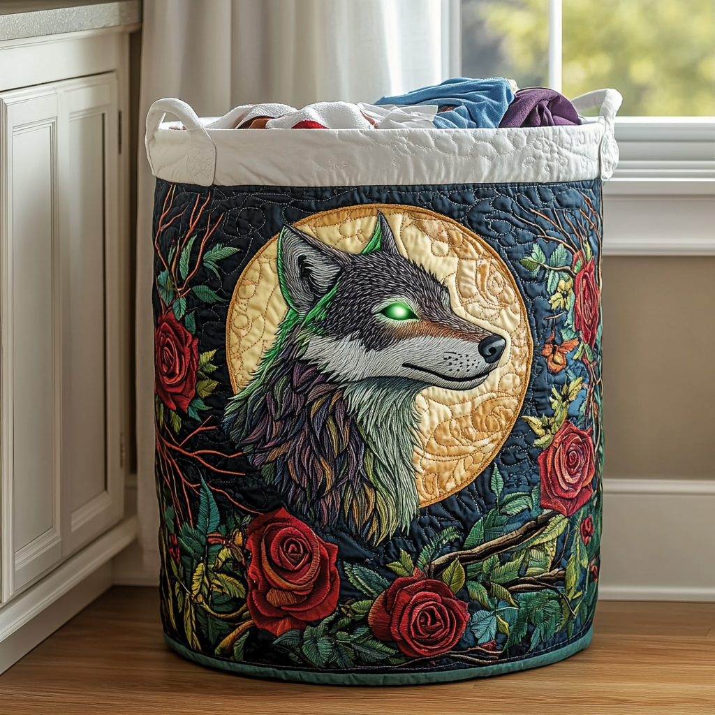 Lone Wolf Quilted Laundry Basket NCU0DDK977