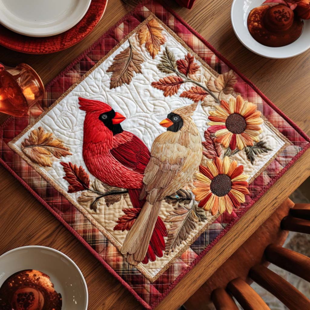 Love Perch Quilted Table Topper NCU0NNT1168