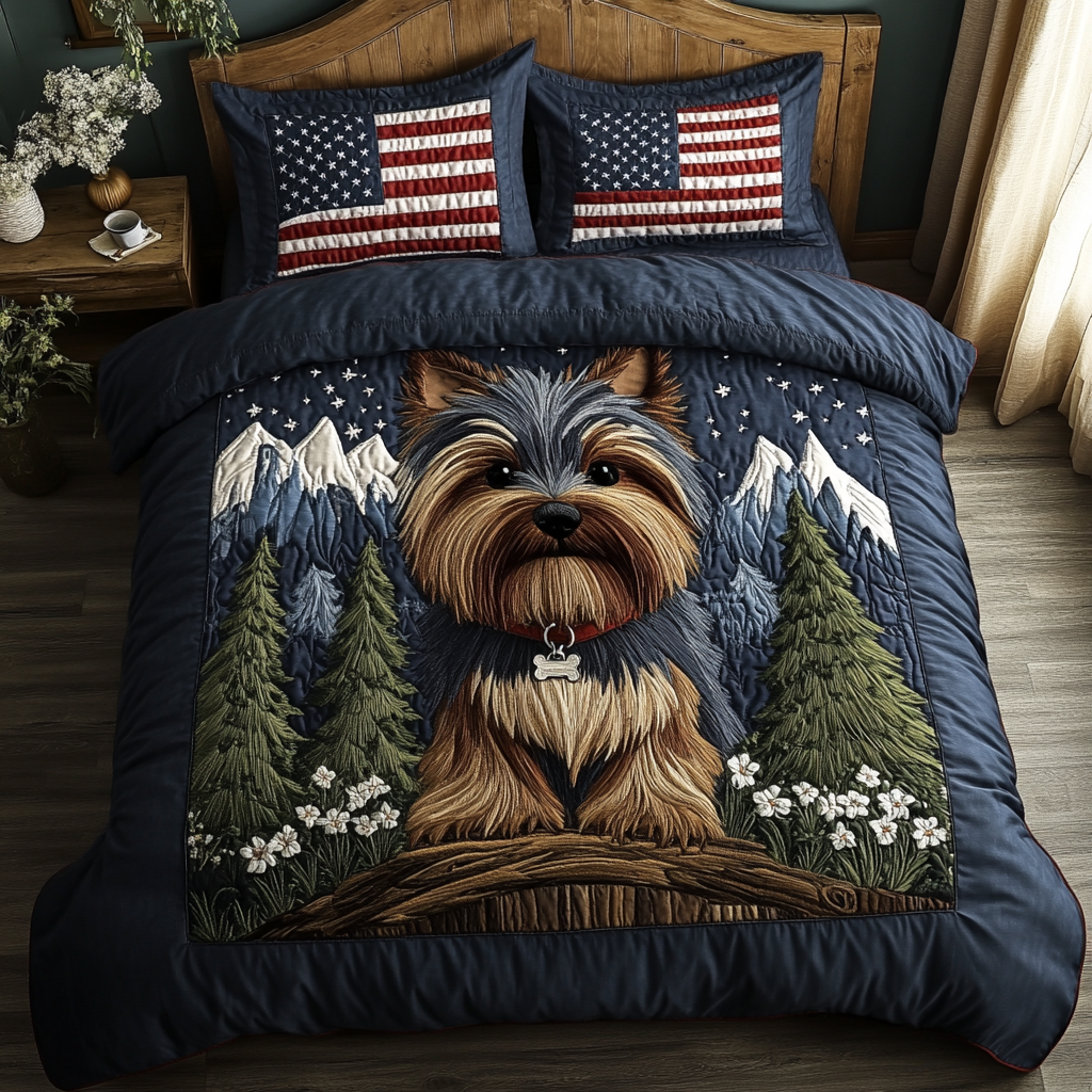 Loyal Pup 3-Piece Quilted Bedding Set NCU0DV442
