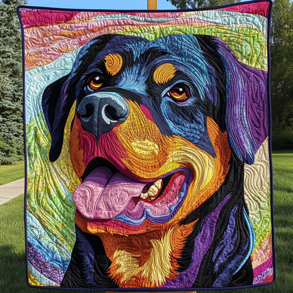 Loyal Rott Heart Quilted Blanket NCU0NNT645