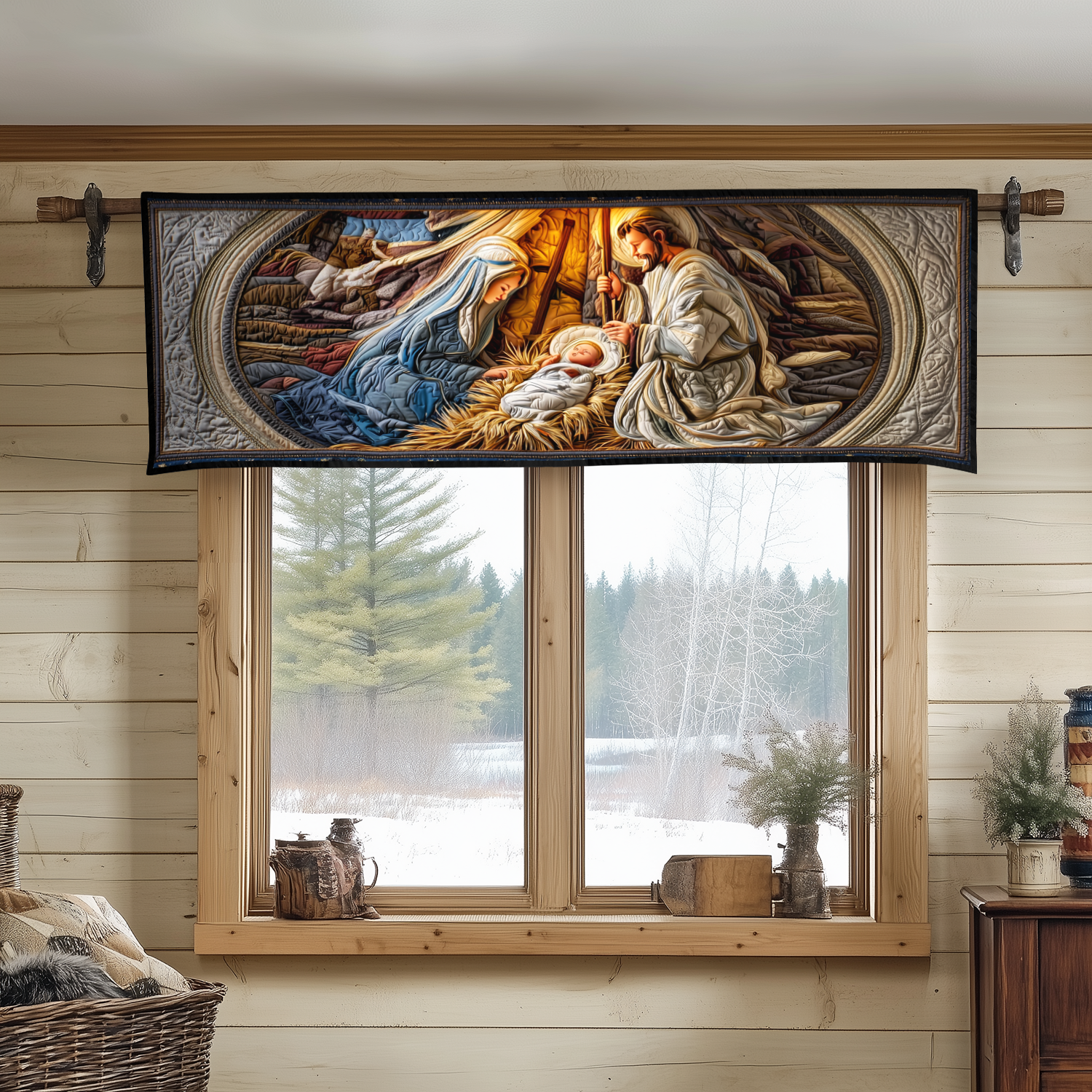 Silent Night Blessing Quilted Valance NCU0NXD938