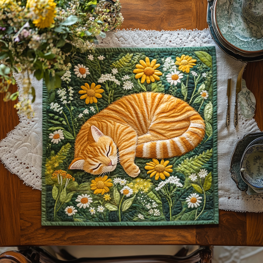 Magic Cat Quilted Table Topper NCU0DDK676