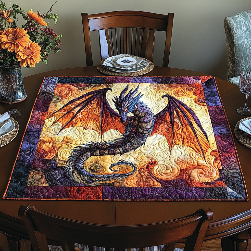 Magic Dragon Quilted Table Topper NCU0DDK566