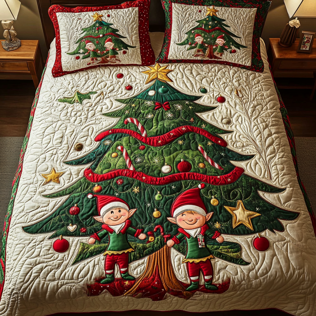 Magic Elf 3-Piece Quilted Bedding Set NCU0VH487