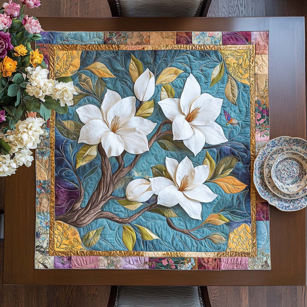 Magnolia Garden Quilted Table Topper NCU0NNT982