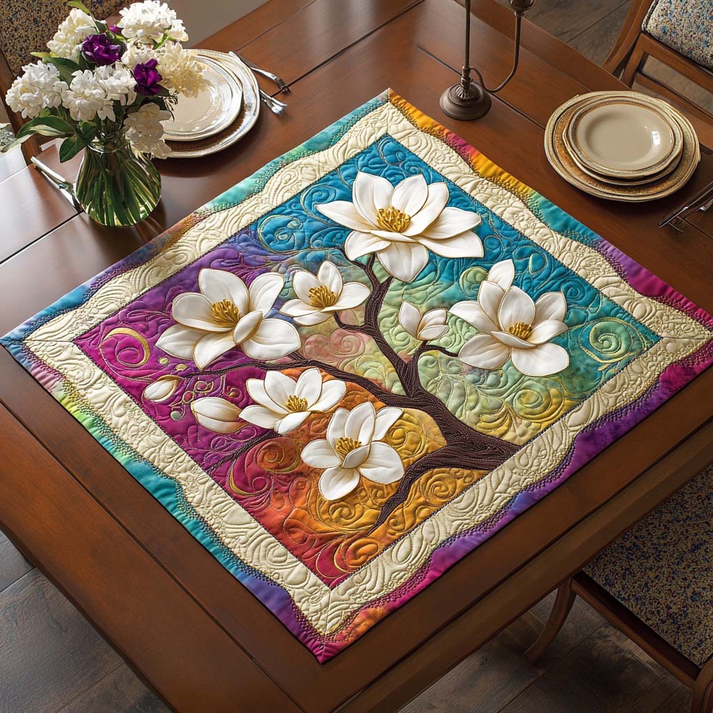 Magnolia Magic Quilted Table Topper NCU0NNT984