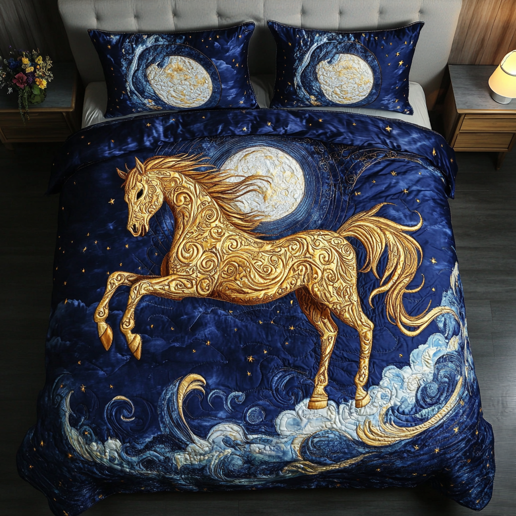 Majestic Gallop 3-Piece Quilted Bedding Set NCU0DDK065