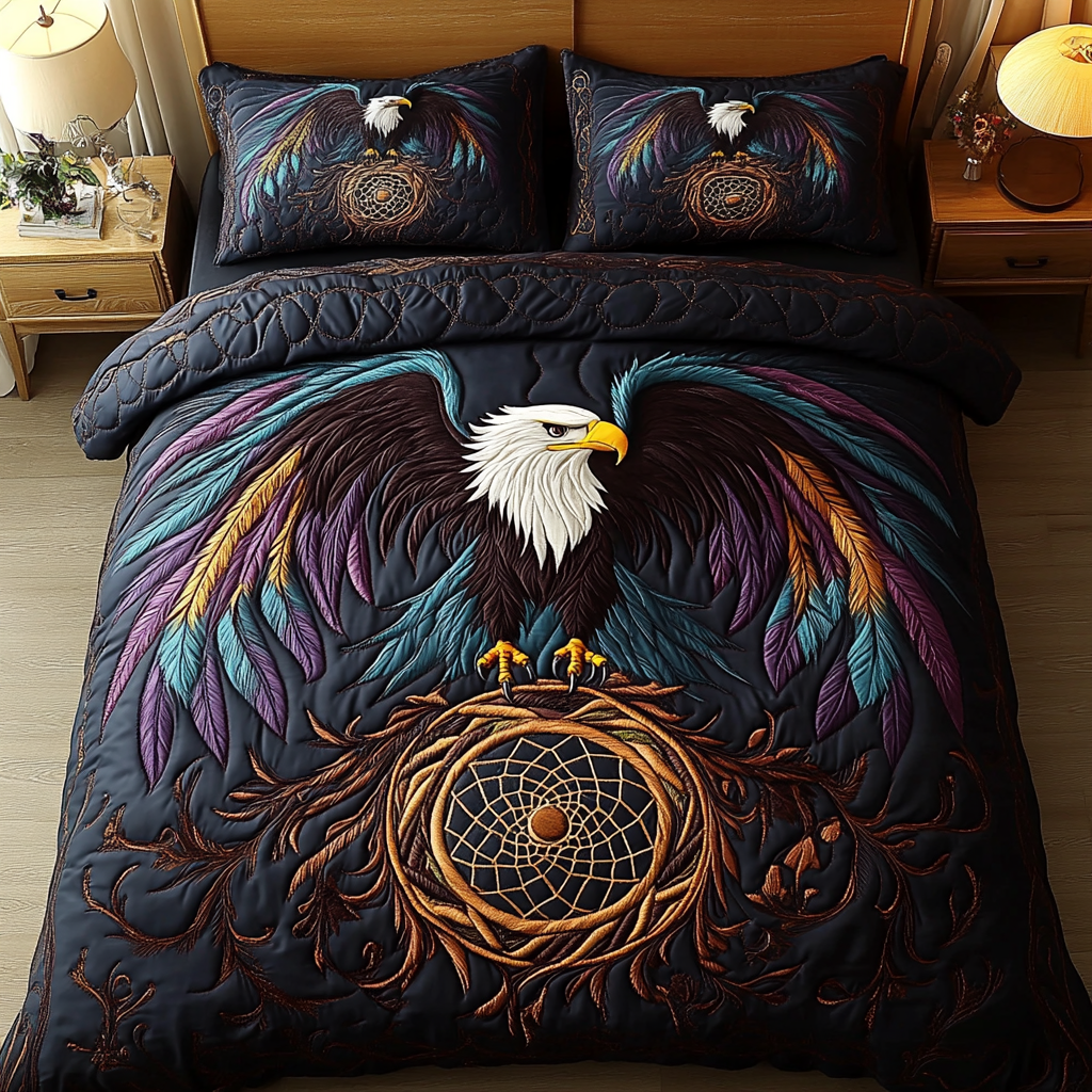Majestic Wing 3-Piece Quilted Bedding Set NCU0DDK140