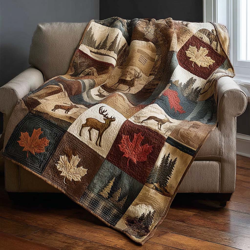 Maple Deer Quilted Blanket NCU0NNT2157