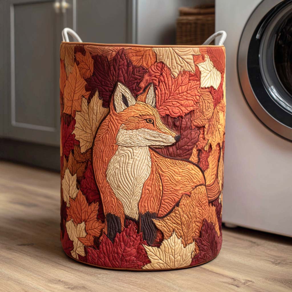 Maple Fox Quilted Laundry Basket NCU0NTD072
