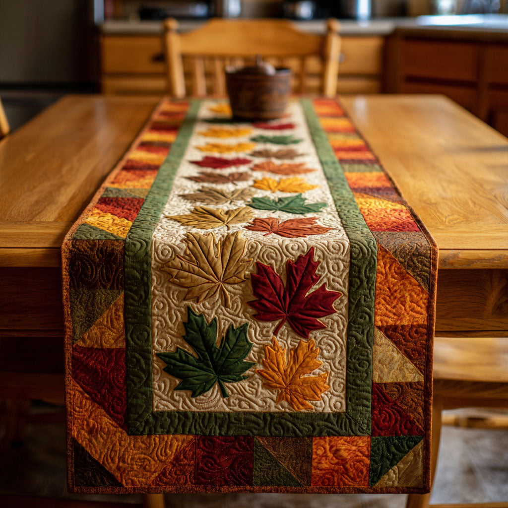 Maple Path Quilted Table Runner NCU0NTV257