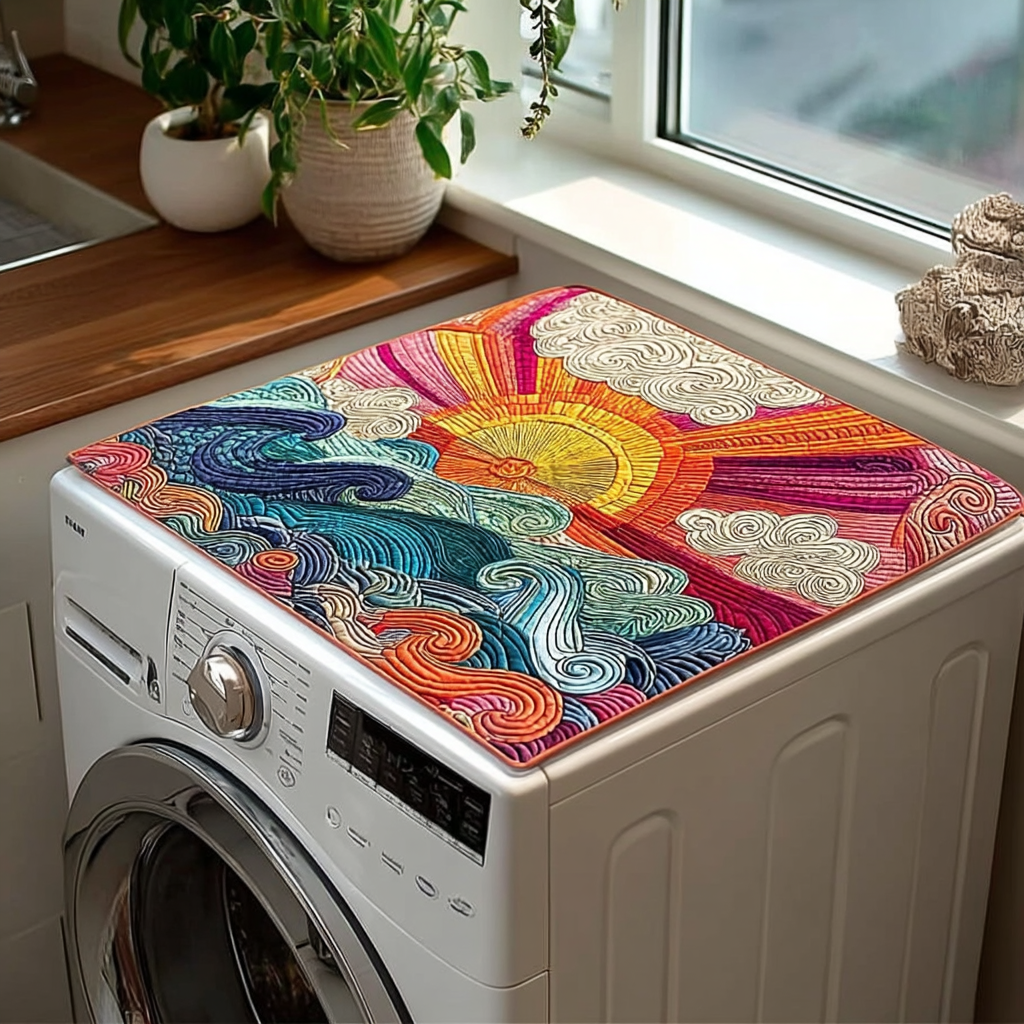 Meadow Bloom Quilted Washer and Dryer Cover NCU0PVL371