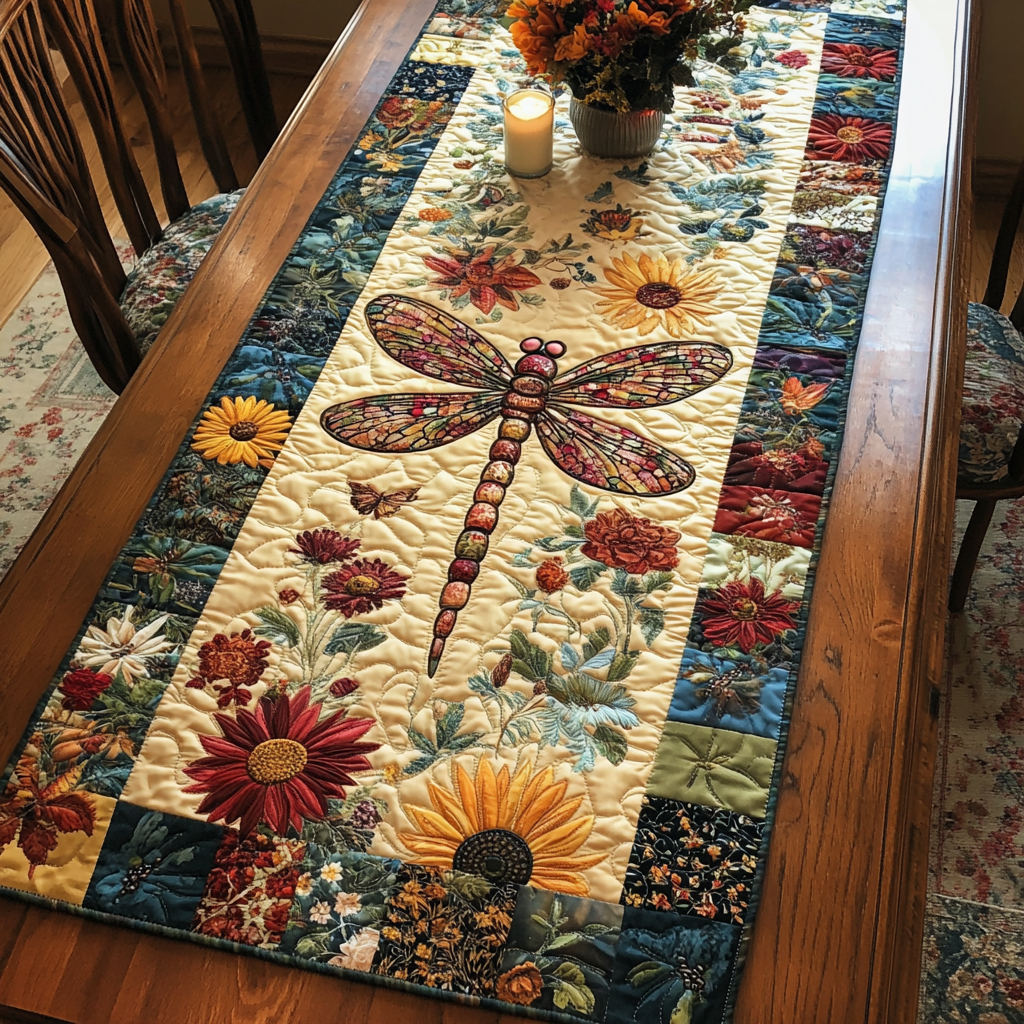 Meadow Magic Quilted Table Runner NCU0NVH941