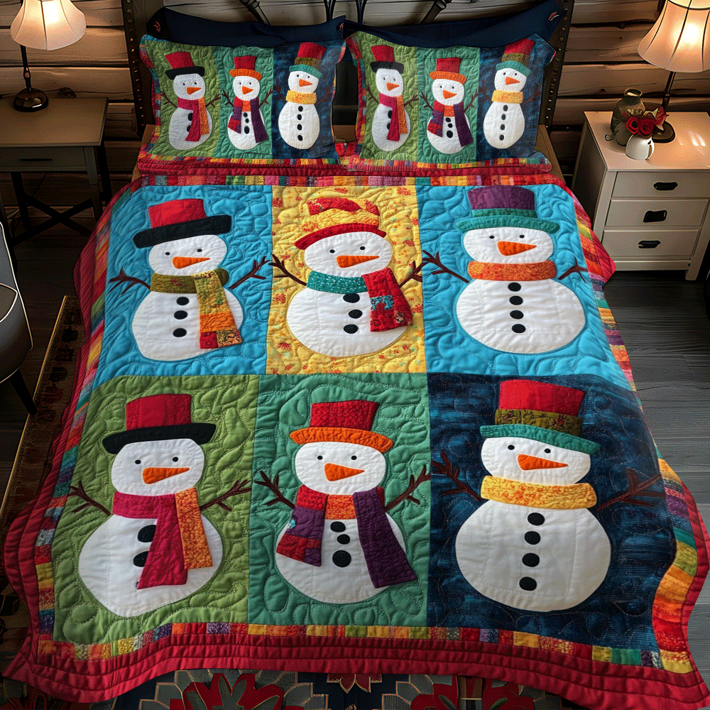 Merry And Bright 3-Piece Quilted Bedding Set NCU0PD749