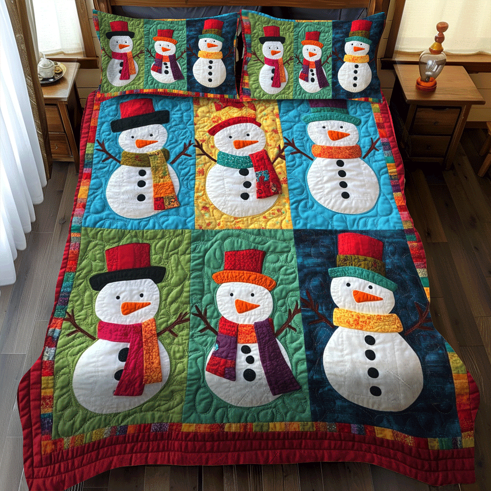 Merry And Bright 3-Piece Quilted Bedding Set NCU0PD749