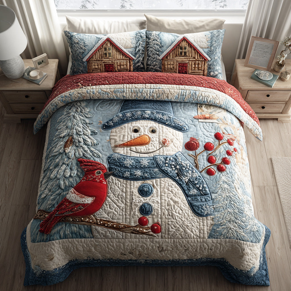 Merry Frost Field 3-Piece Quilted Bedding Set NCU0NTD901