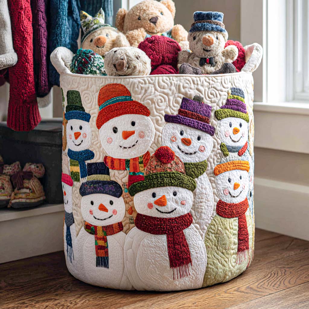 Merry Glow Quilted Laundry Basket NCU0NNT1568