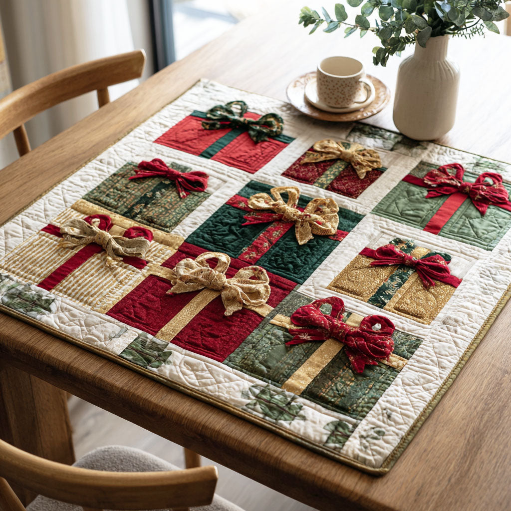 Merry Glow Quilted Table Topper NCU0NTD228