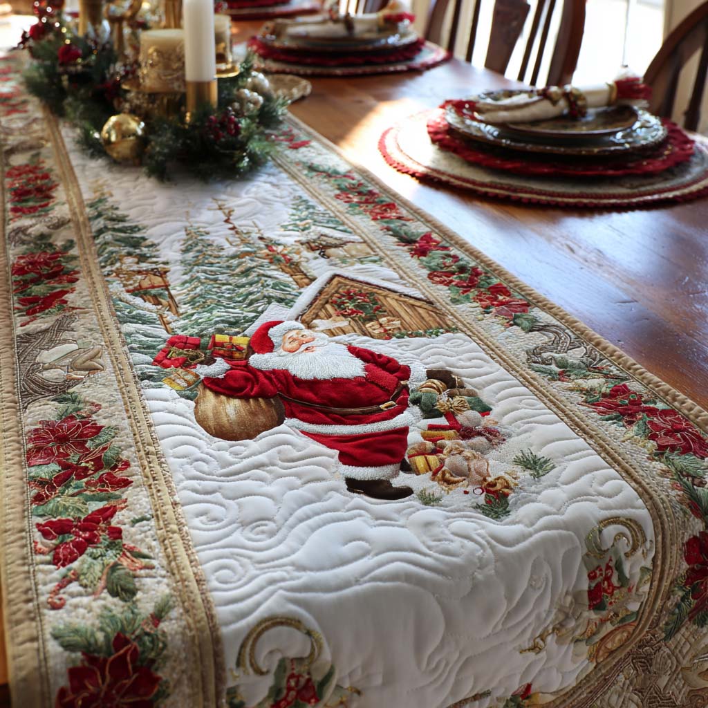 Santa Quilted Table Runner NCU0QN044