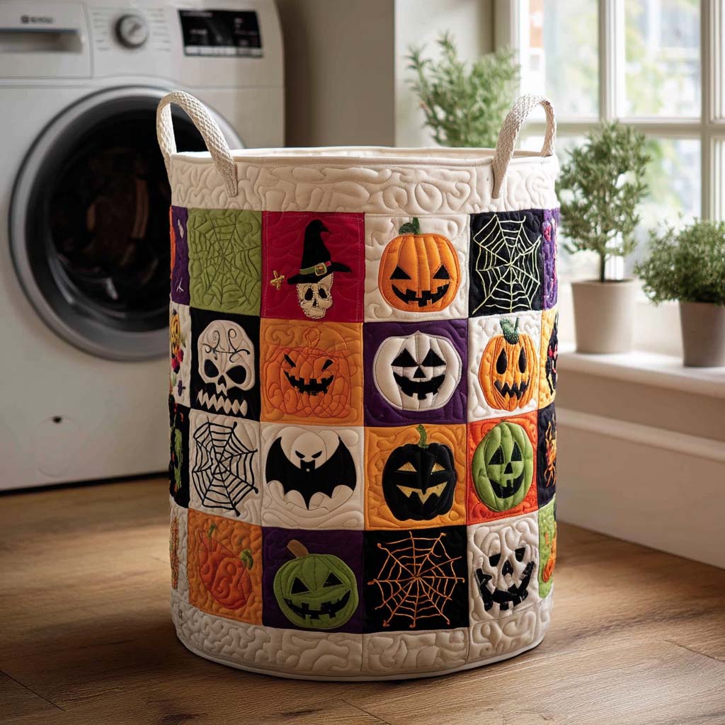 Midnight Howl Quilted Laundry Basket NCU0NTD030