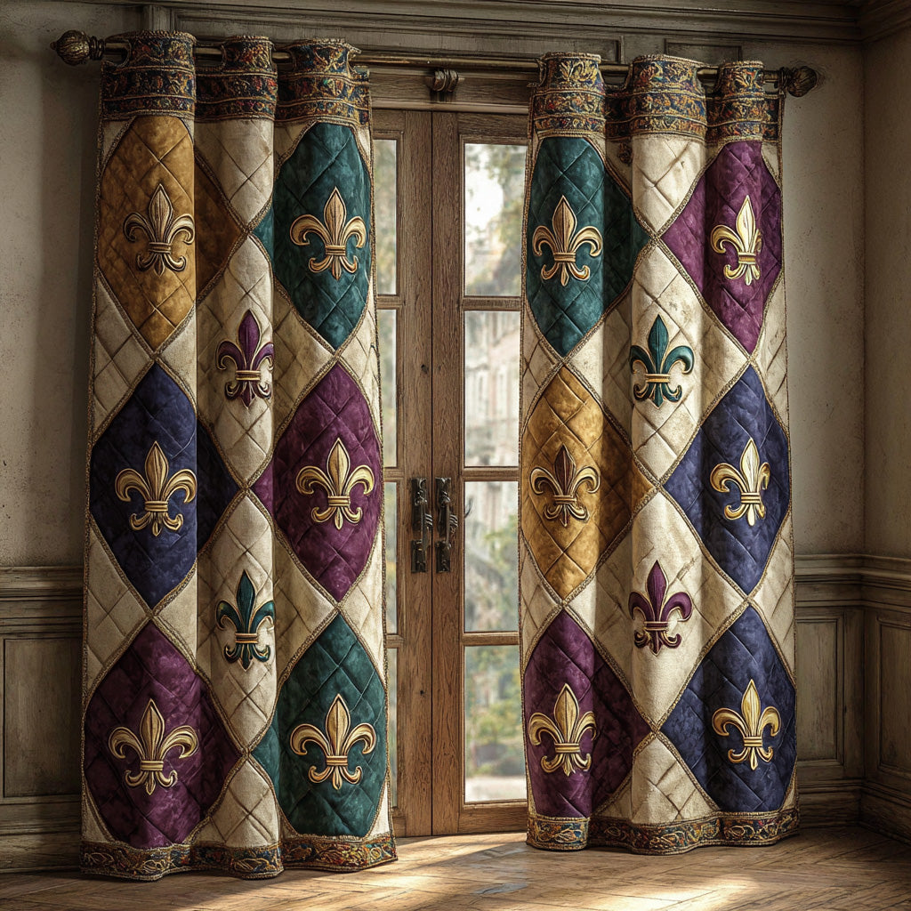 Midnight Masquerade Quilted Curtains NCU0LDH166