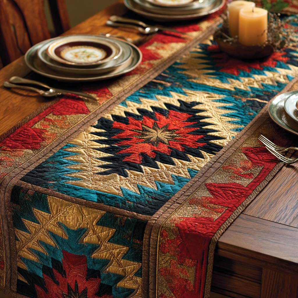 Native American Quilted Table Runner NCU0QN079