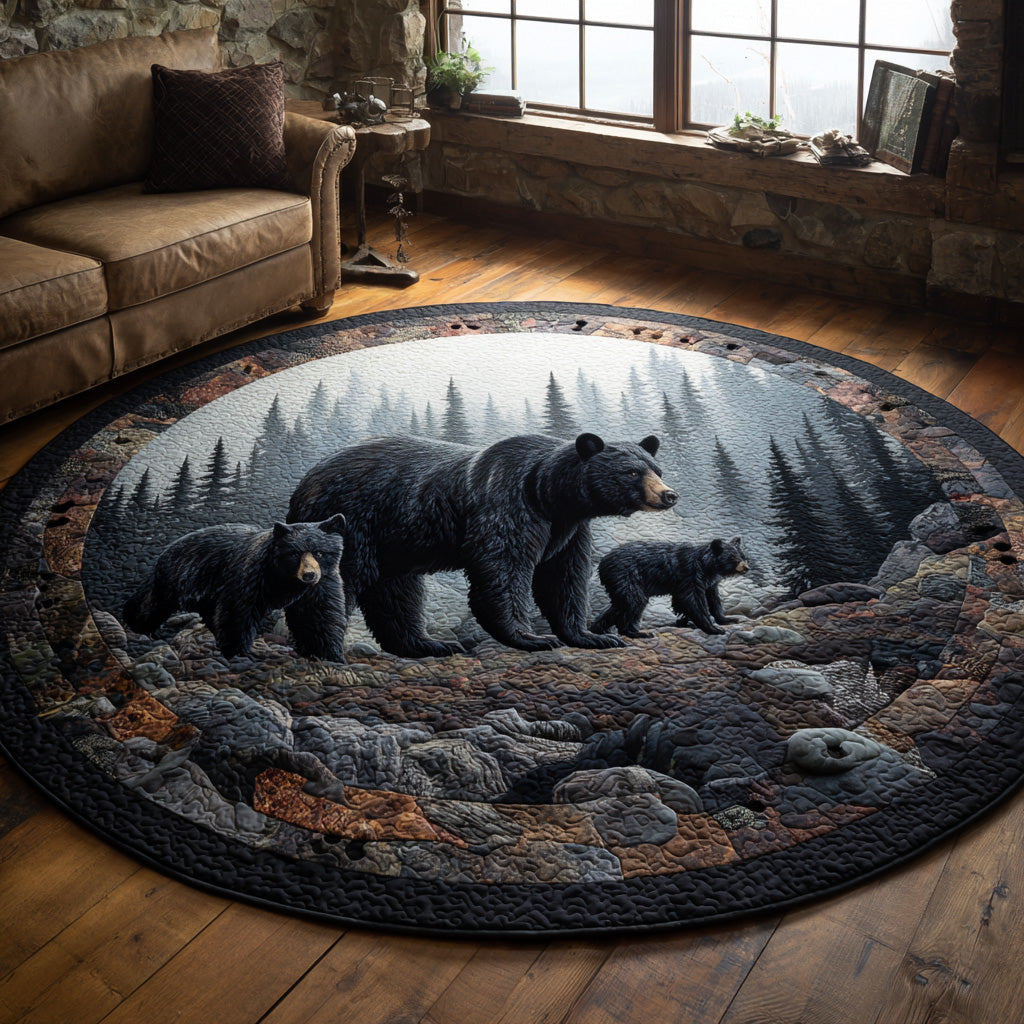 Midnight Paws Quilted Round Mat NCU0DV1039