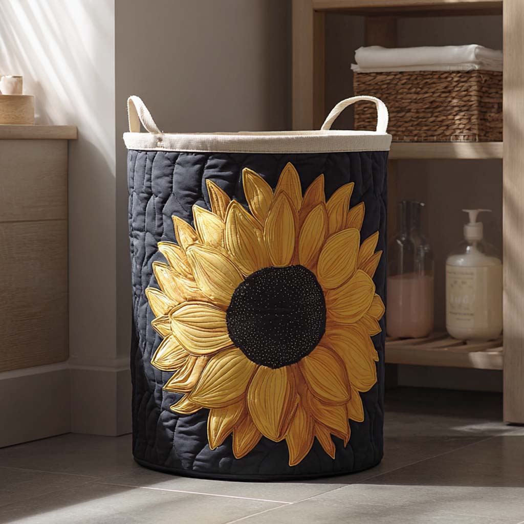 Midnight Sun Quilted Laundry Basket NCU0NXD448