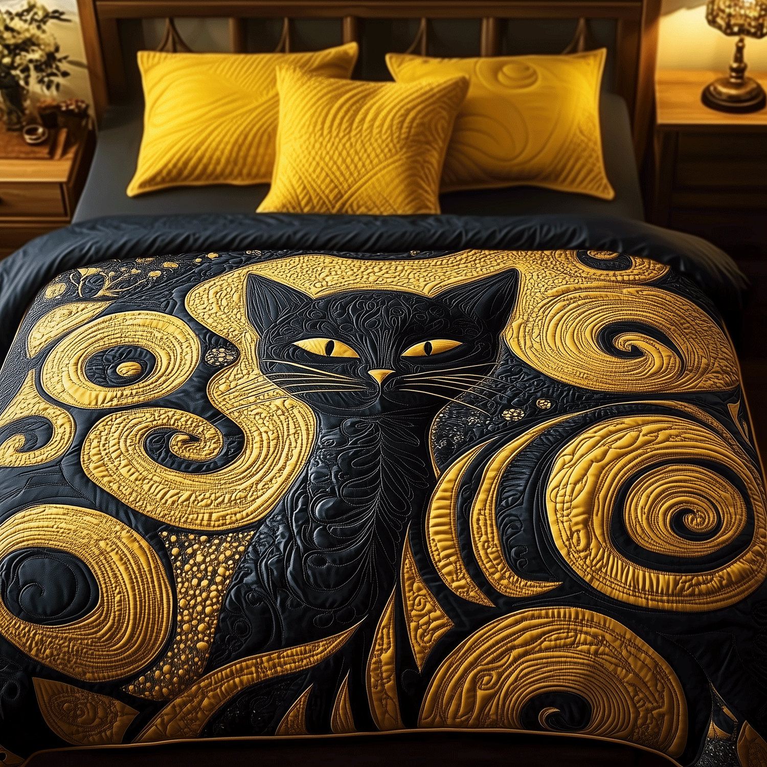 Midnight Majesty 3-Piece Quilted Bedding Set NCU0TH2245