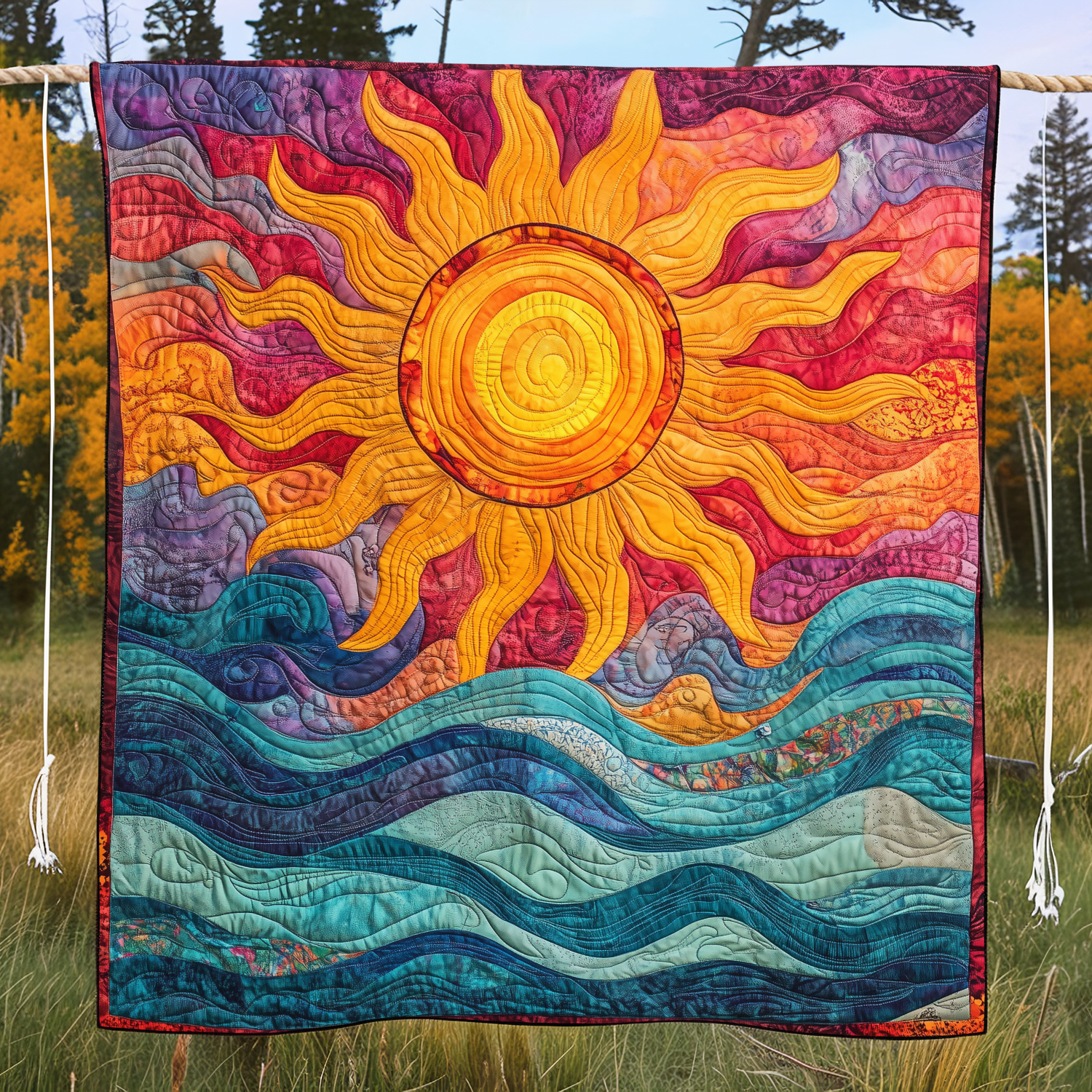 Sunshine Parade Quilted Blanket NCU0VL675