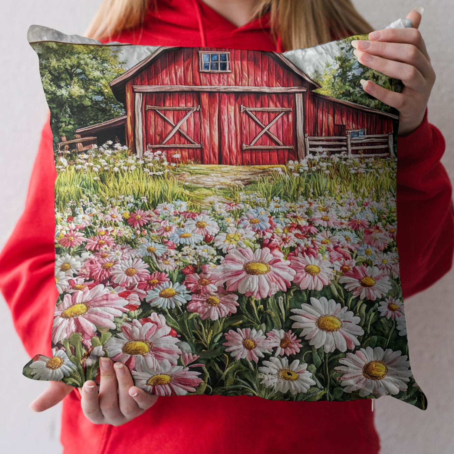 Barn Bloom Quilted Pillow Case NCU0NVH881