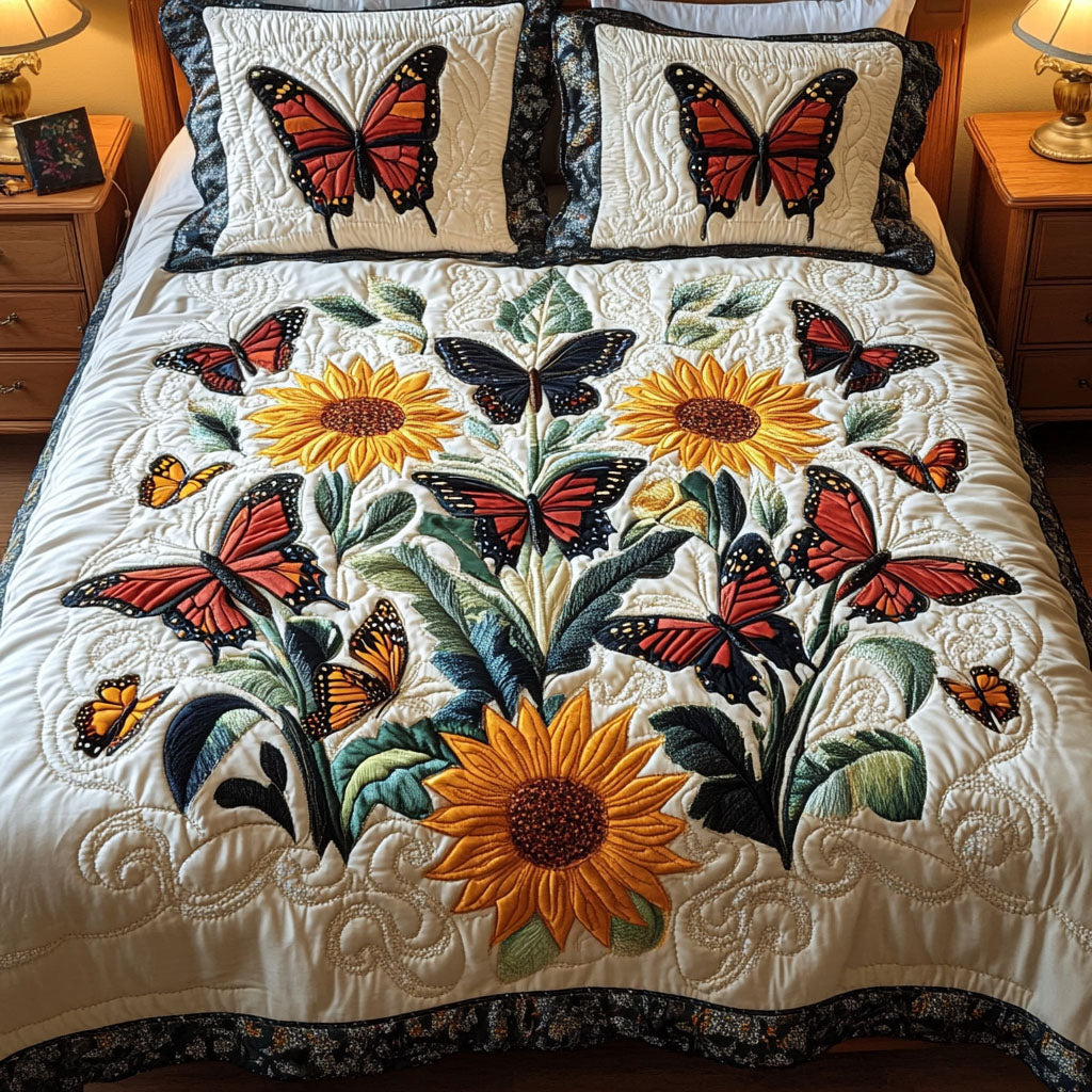 Monarch Meadow 3-Piece Quilted Bedding Set NCU0PT2294