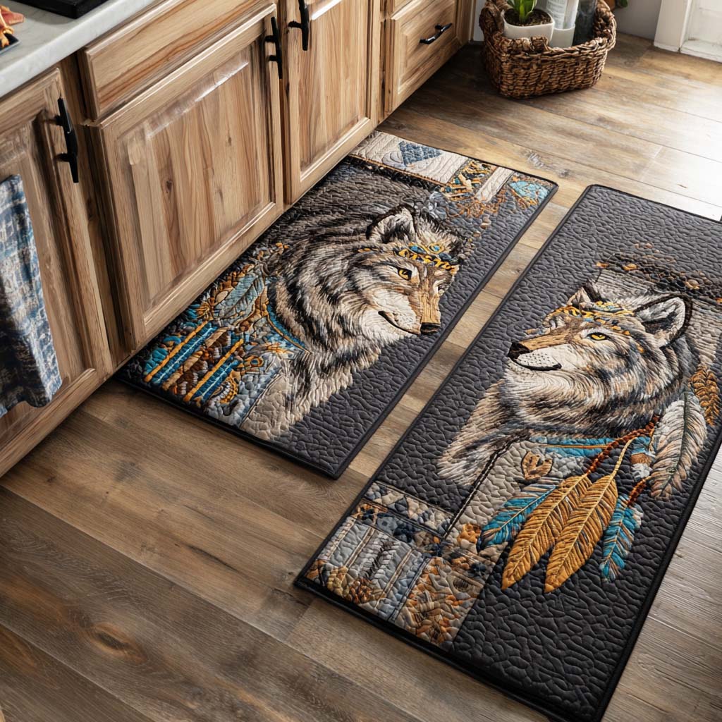 Moon Wolf Echo Kitchen Area Rug NCU0TD1430