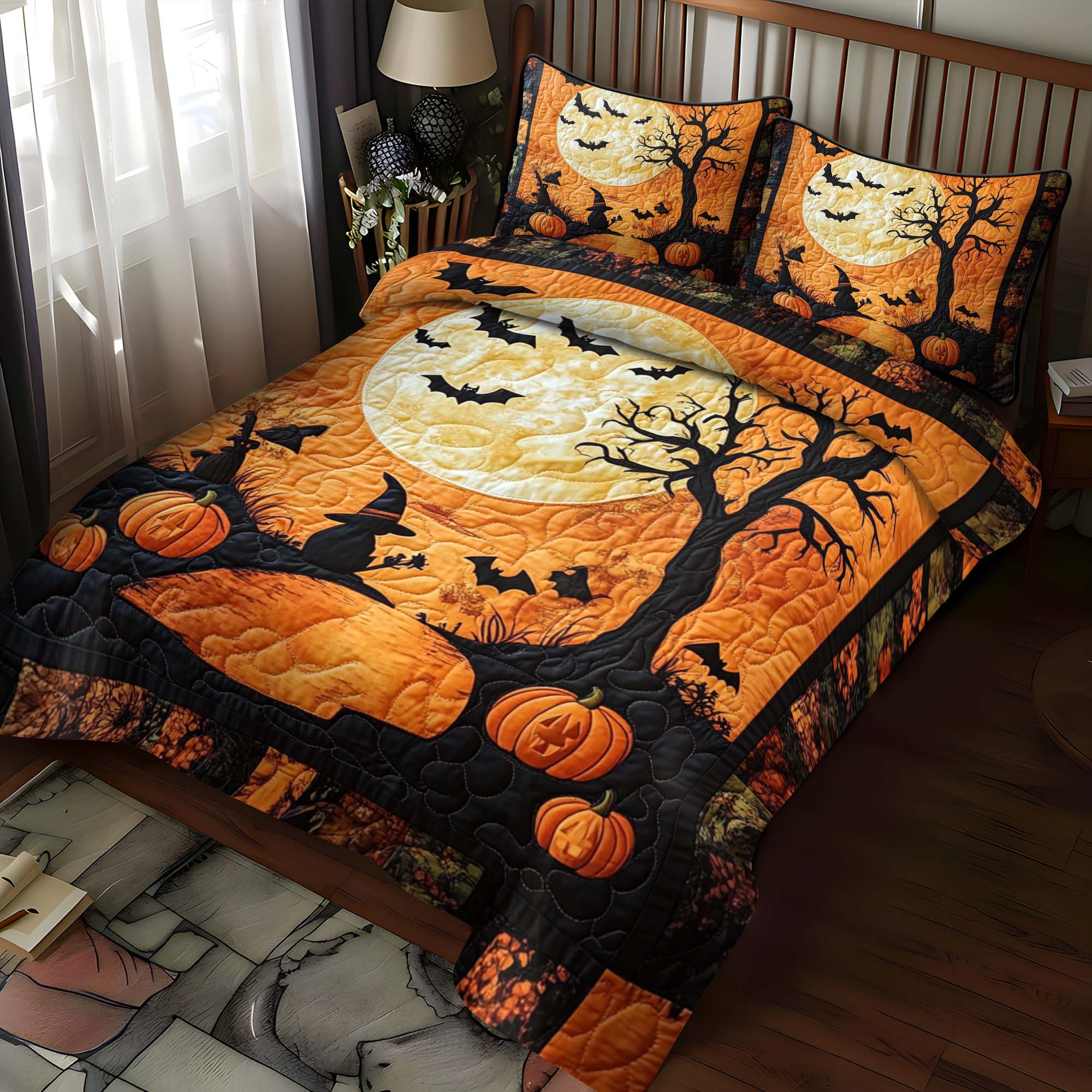 Moonlit Magic 3-Piece Quilted Bedding Set NCU0NT607