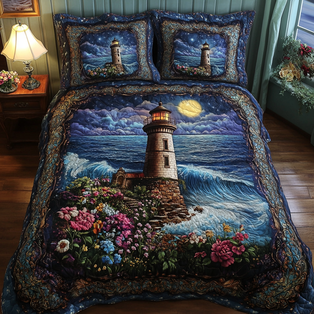 Moonlit Watch 3-Piece Quilted Bedding Set NCU0PVL334