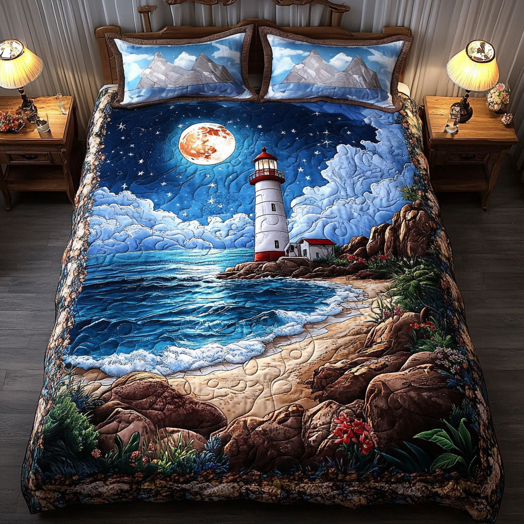 Moonlit Shores 3-Piece Quilted Bedding Set NCU0NNT275